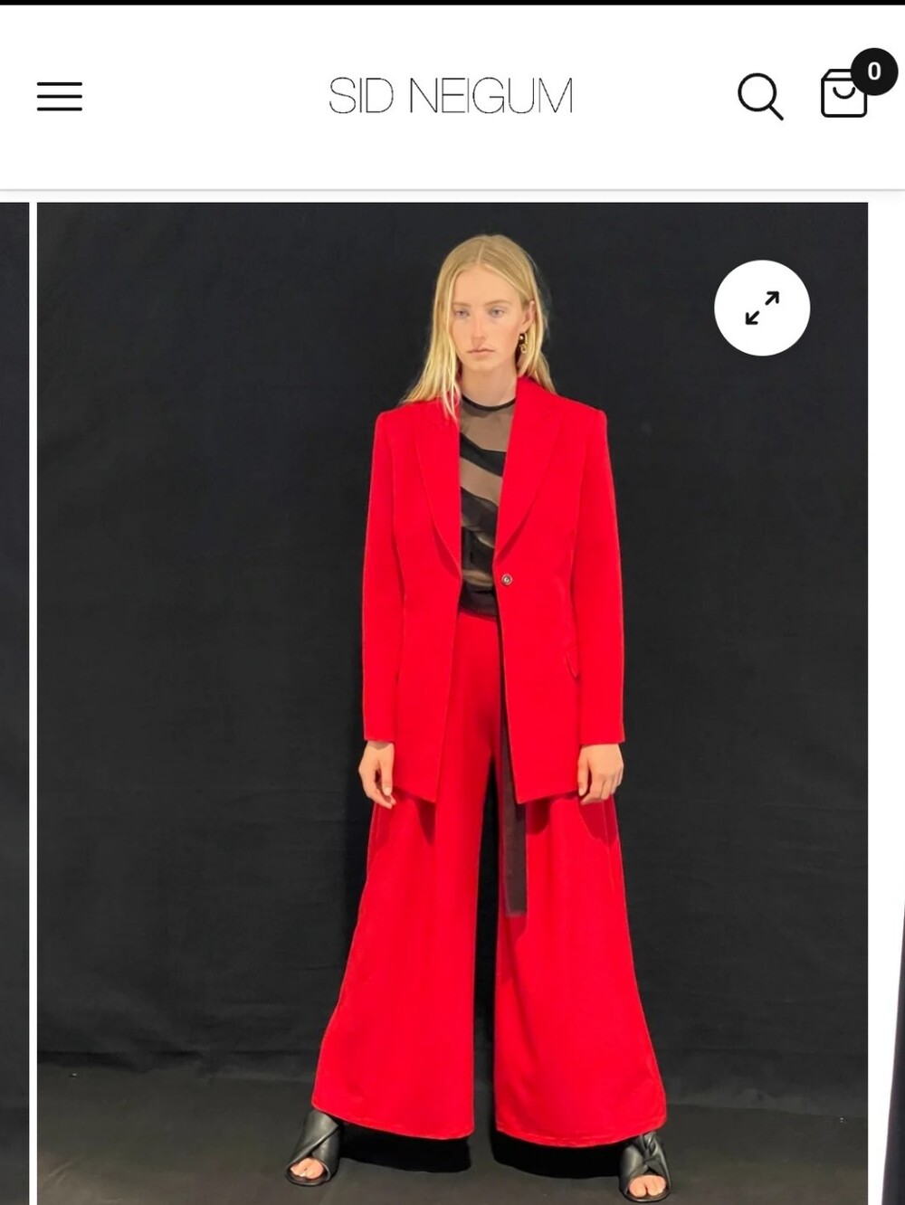 New Sid Neigum red tailored blazer size 2